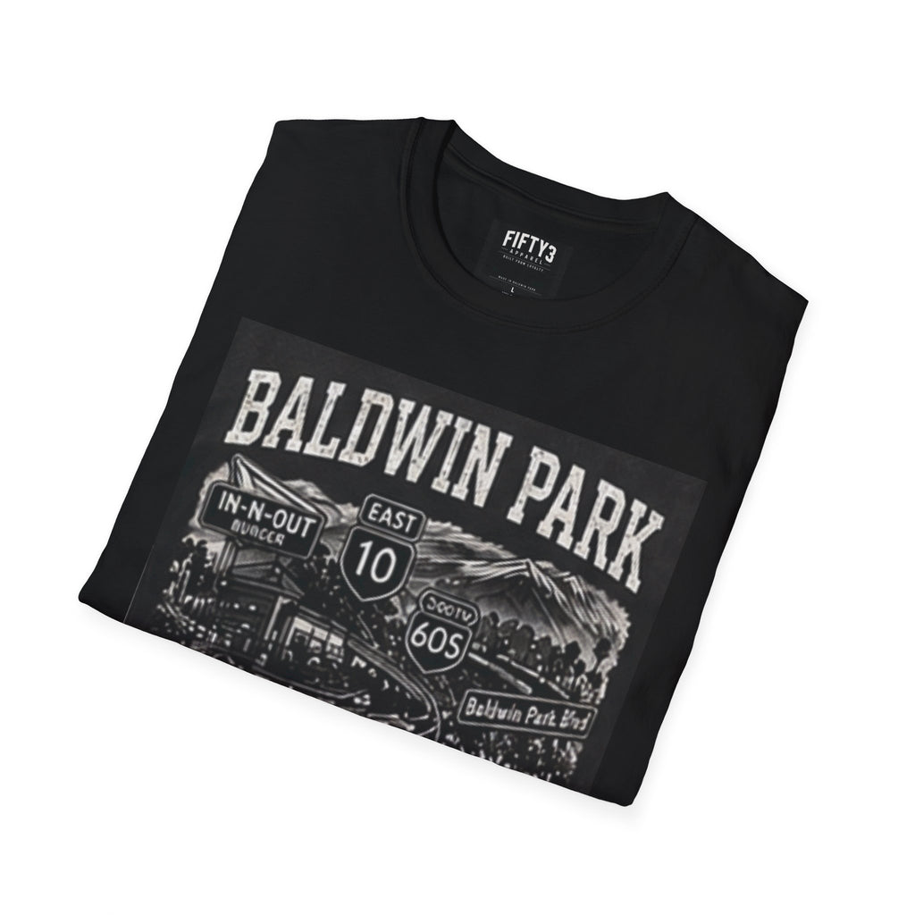 Baldwin Park 10/605 FWY T-Shirt — UNISEX WHITE TSHIRT