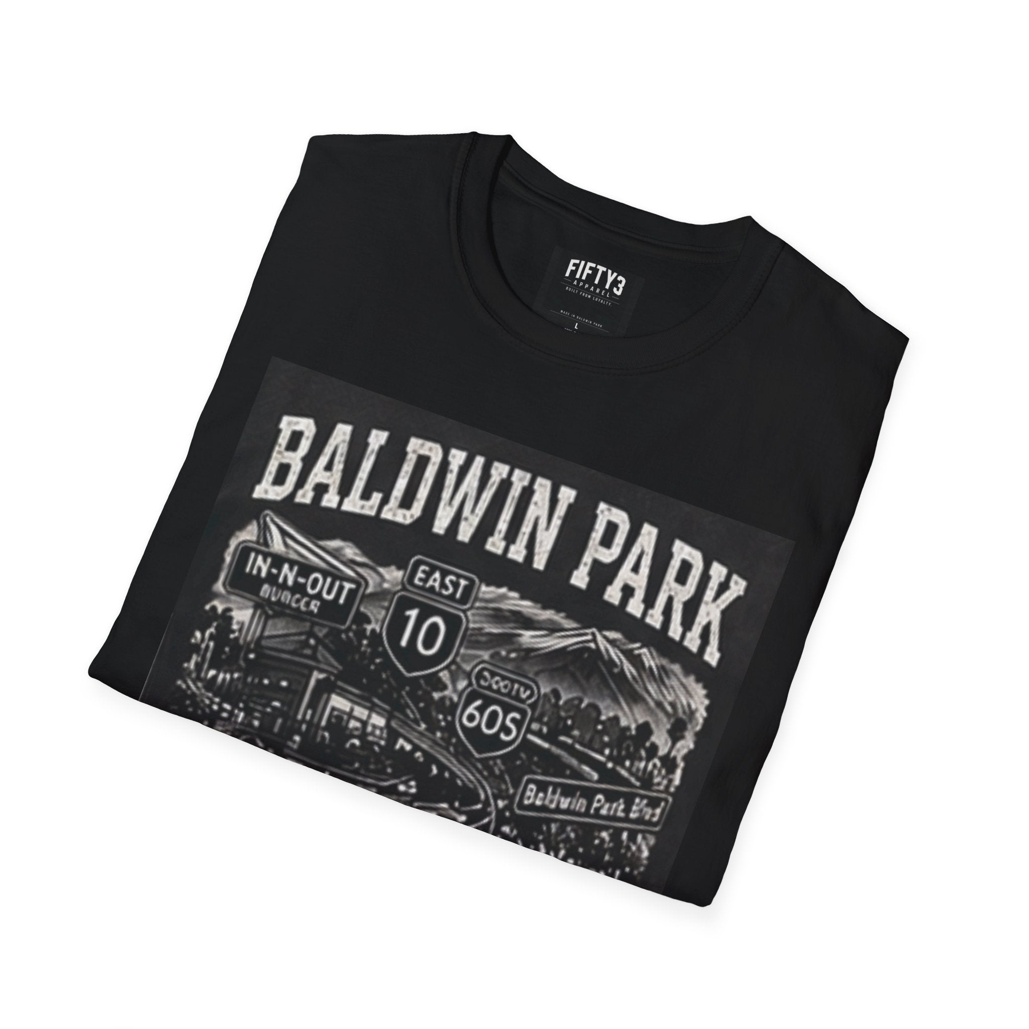 Baldwin Park 10/605 FWY T-Shirt — UNISEX WHITE TSHIRT