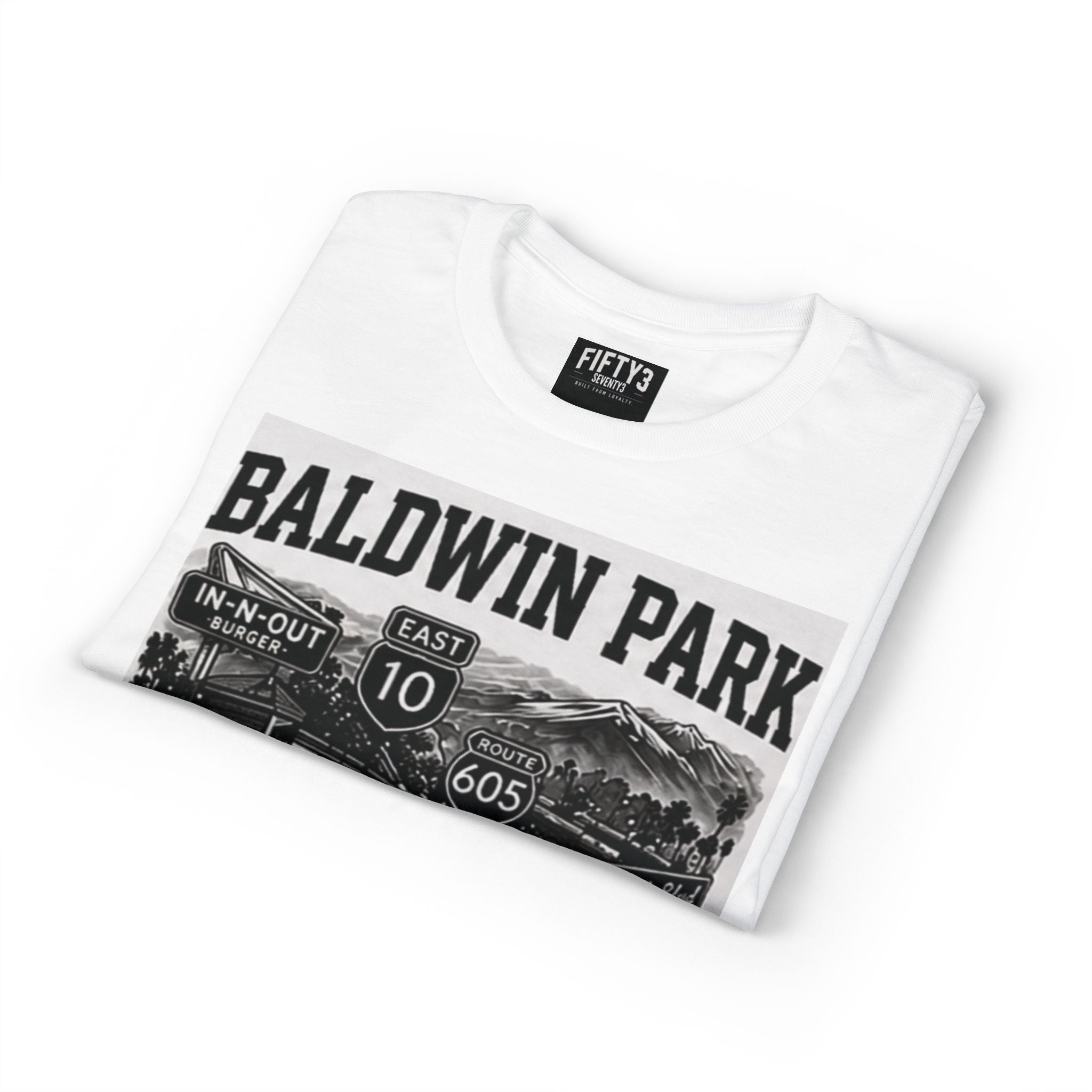 Baldwin Park 10/605 FWY T-Shirt — UNISEX WHITE TSHIRT