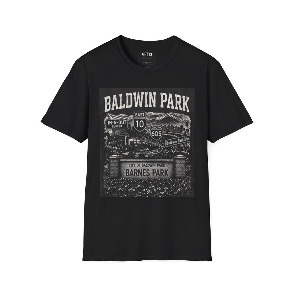 Baldwin Park 10/605 FWY T-Shirt — UNISEX WHITE TSHIRT