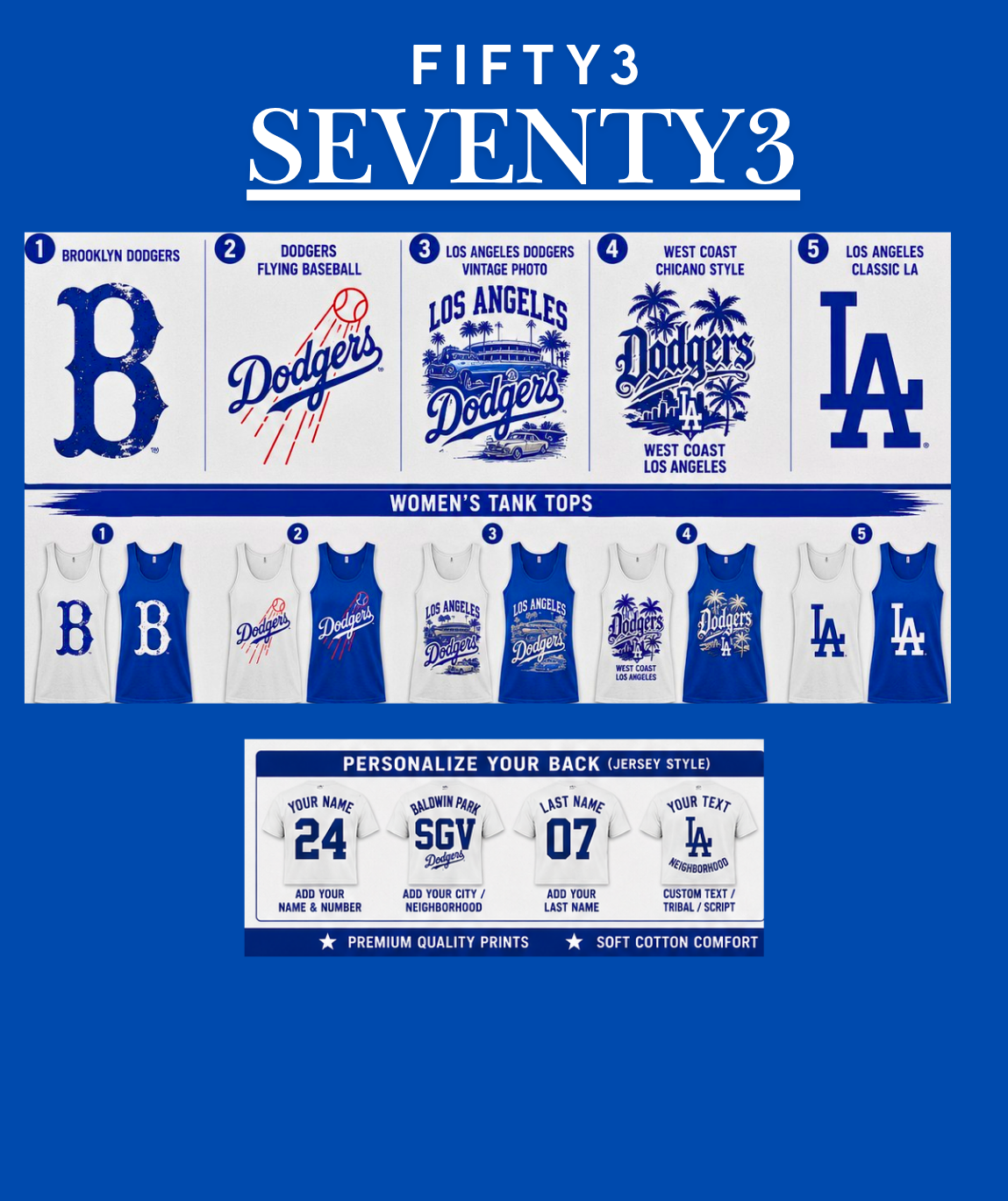 WOMENS TANK TOPS PERSONALIZATION INCLUDED