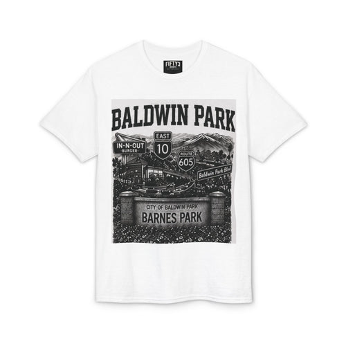 Baldwin Park 10/605 FWY T-Shirt — UNISEX WHITE TSHIRT