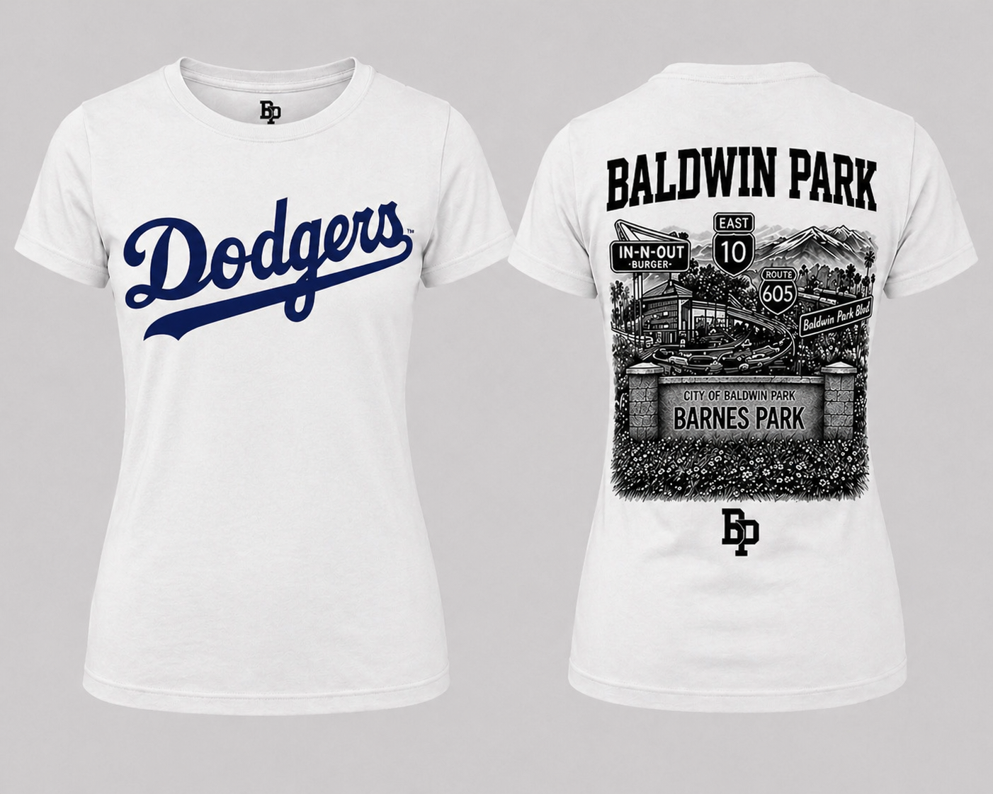 Baldwin Park 10/605 FWY T-Shirt — UNISEX WHITE TSHIRT